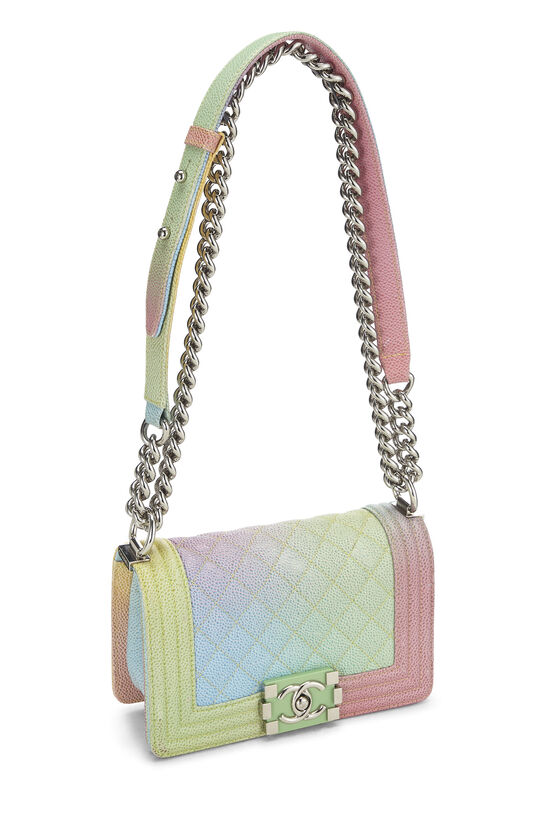 Rainbow Quilted Caviar Boy Bag Small, , large image number 1