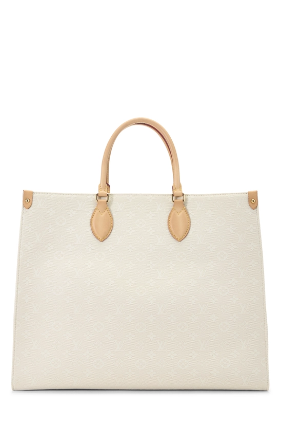 Beige Monogram Jacquard Okinawa On The Go GM, , large image number 3