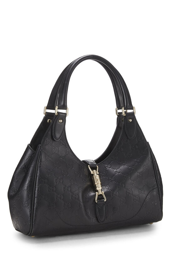 Black Guccissima Leather Bardot Bag, , large image number 1