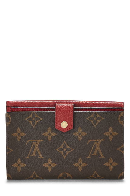 Red Monogram Canvas Pallas Compact Wallet, , large image number 2