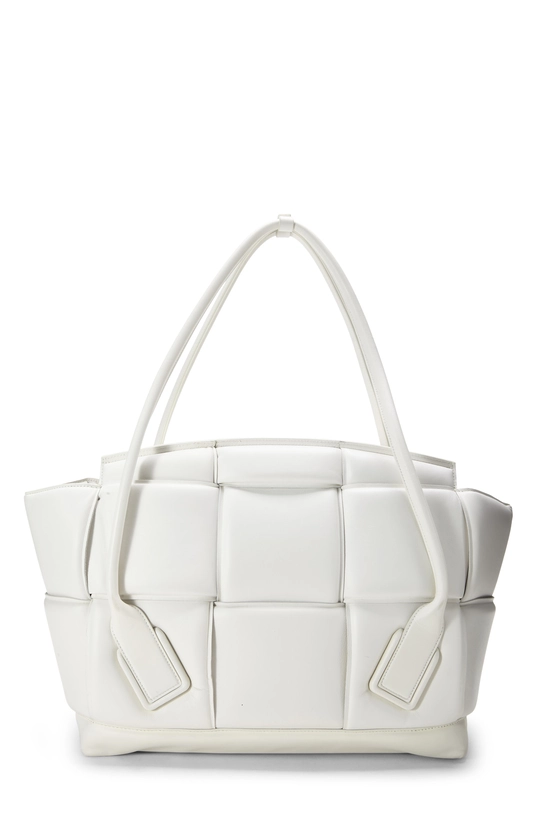 White Calfskin Maxi Intrecciato Padded Arco 56, , large image number 3