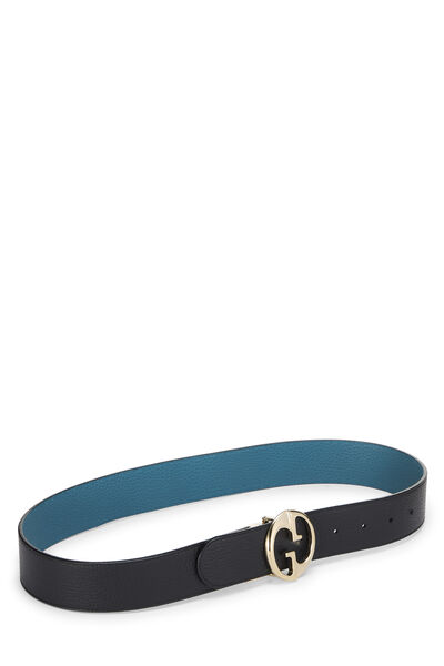 Black Grained Leather Reversible 1973 Belt 80, , large