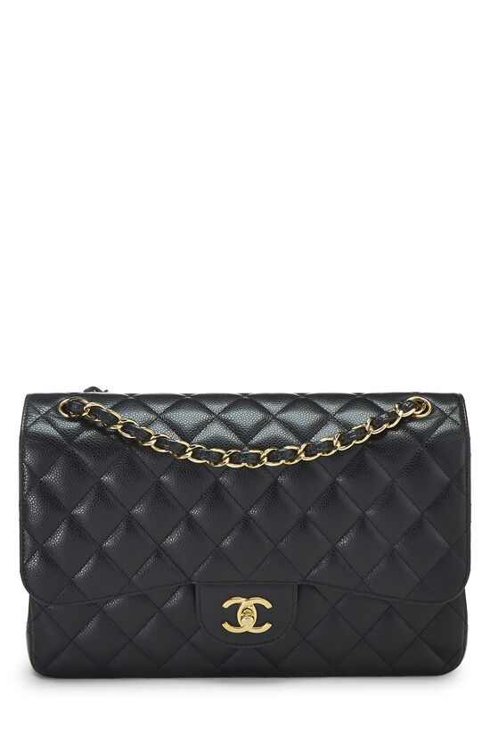 Black Quilted Caviar New Classic Flap Jumbo, , large image number 1