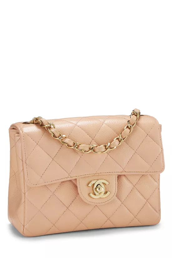 Pink Quilted Caviar Half Flap Mini, , large image number 1