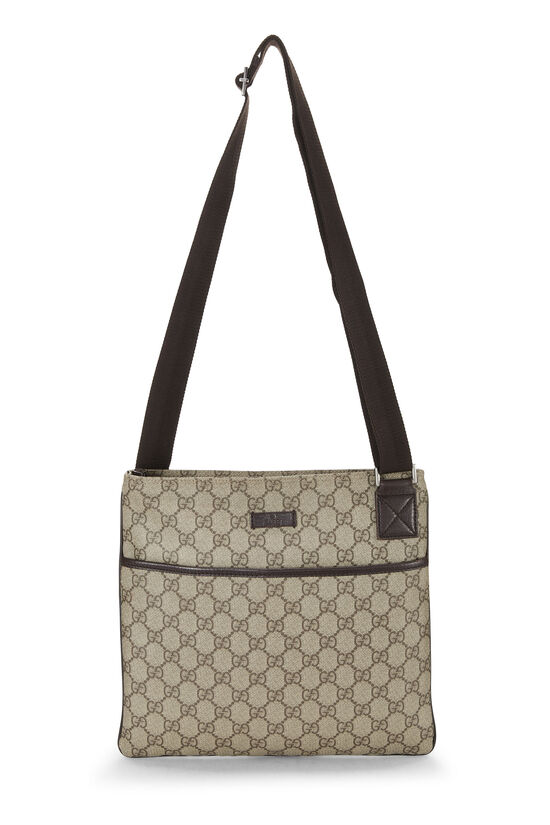 Shop the GG Supreme messenger by Gucci. A flat messenger bag with removable  shoulder strap, made in GG Suprem…
