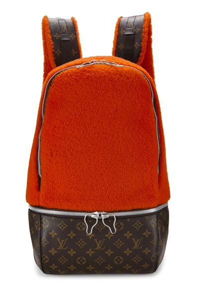 Louis Vuitton Orange Shearling Monogram Canvas Fleecepack