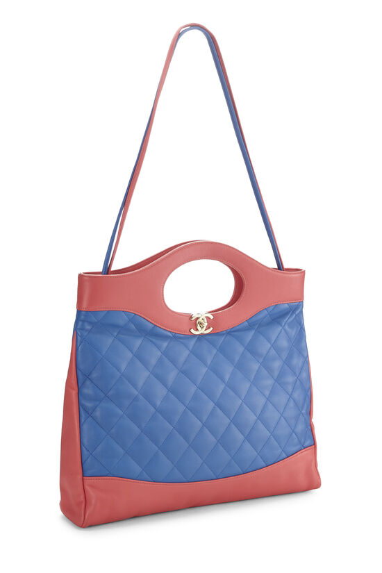 Multicolor Quilted Lambskin 31 Shopping Tote Large, , large image number 1