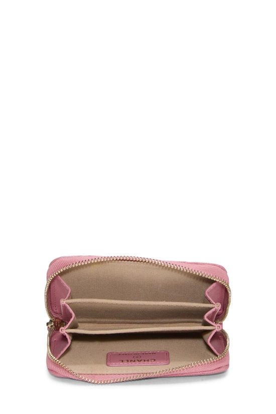 Pink Caviar Zip Around Coin Purse, , large image number 3