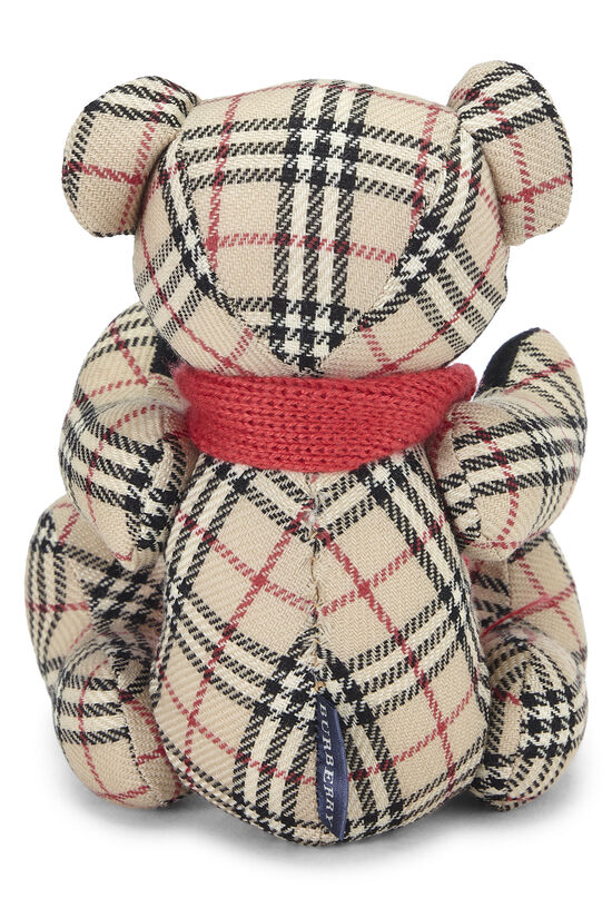 Beige Nova Check Fabric Teddy Bear, , large image number 2