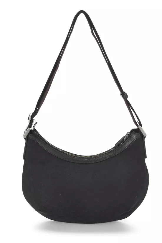 Black GG Canvas Round Web Messenger, , large image number 3