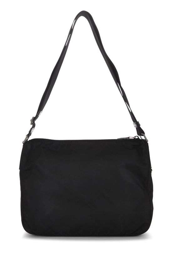 Black Nylon Front Zip Pocket Messenger Small, , large image number 3