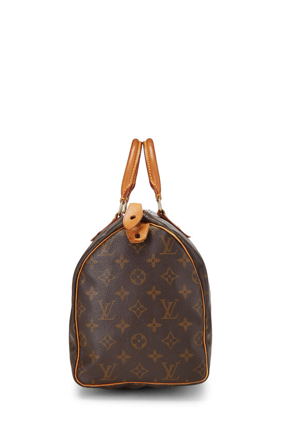 Louis Vuitton Monogram Canvas Speedy With Shoulder Strap Bags 30