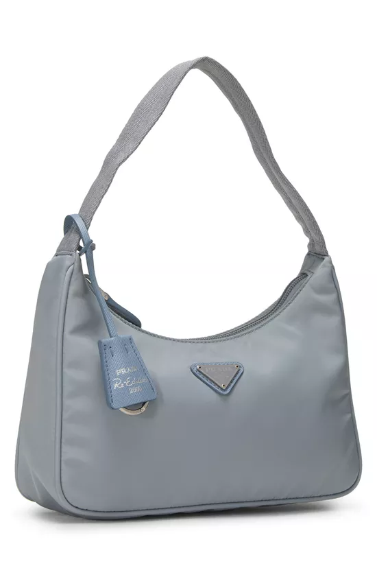 Blue Tessuto Nylon Re-Edition 2000 Hobo Mini, , large image number 1