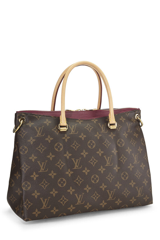 Louis Vuitton Pallas Bb Handbag in Brown Monogram Canvas and Red