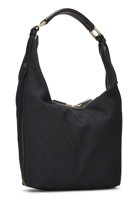 Black GG Canvas Hobo Small, , large image number 1