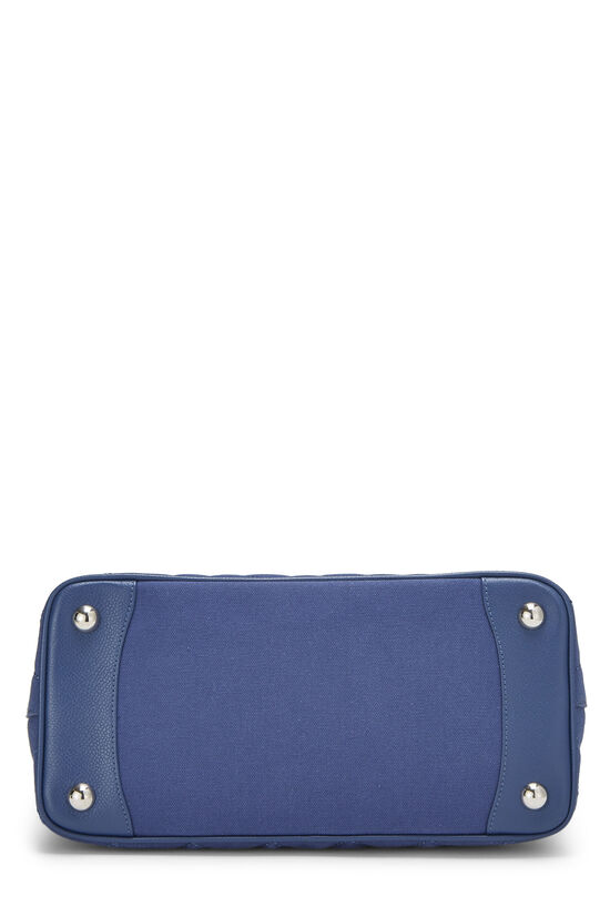 Blue Quilted Canvas Medallion Tote, , large image number 4