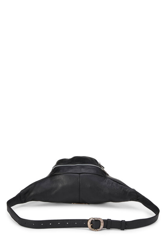 Black Leather Snat Pack Waist Bag, , large image number 3
