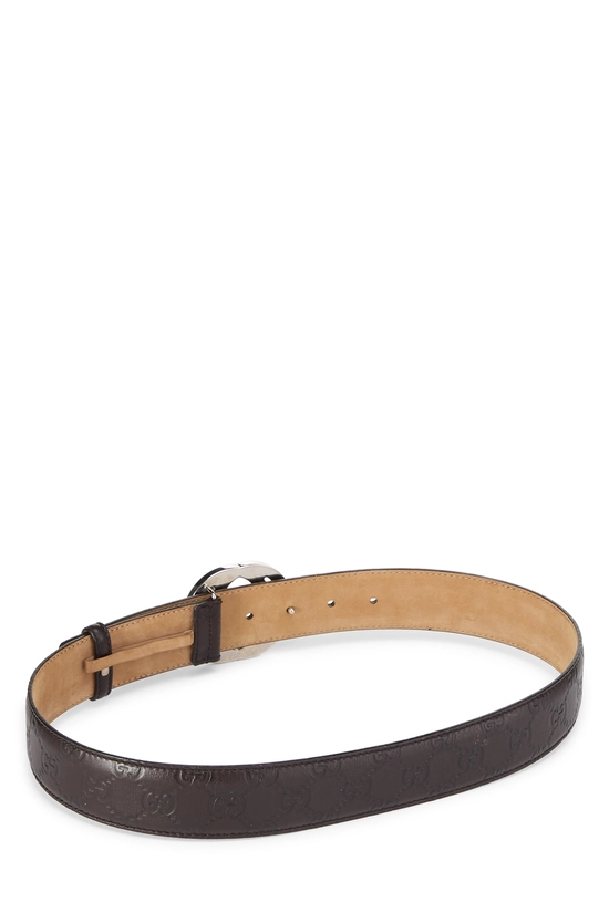 Brown Guccissima Leather Interlocking GG Belt 80, , large image number 2