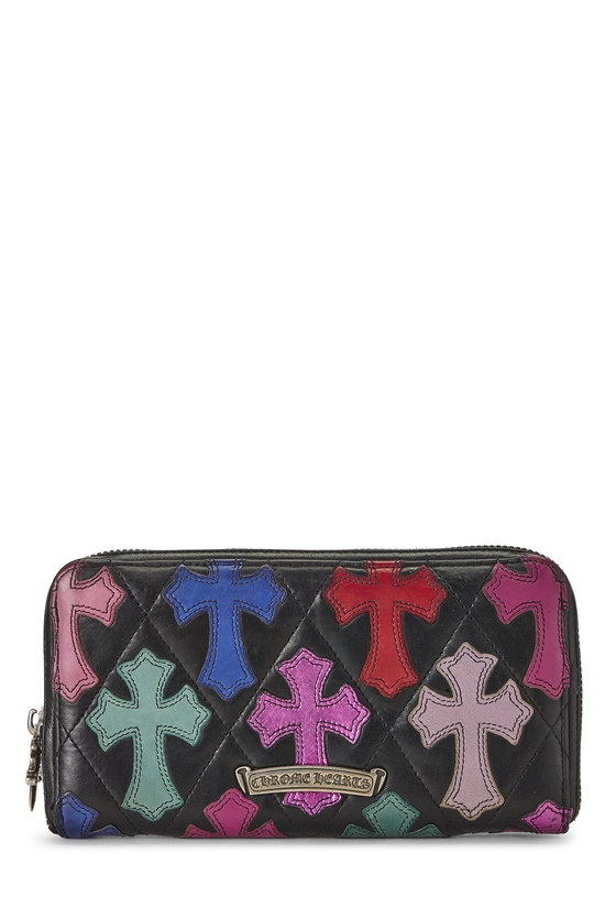 Pre-Owned Multicolor Leather Cemetery Cross Zip-Around Wallet