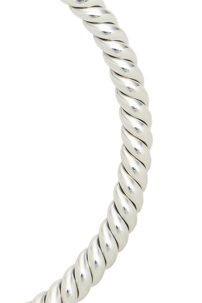 Silver Sculpted Cable Necklace 8.5mm, , large