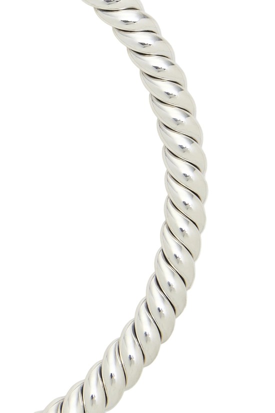 Silver Sculpted Cable Necklace 8.5mm, , large image number 1