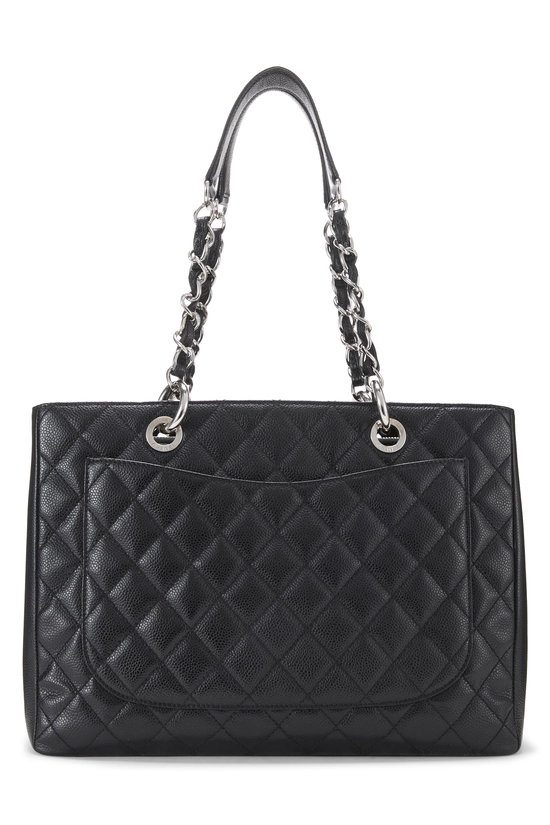 Black Quilted Caviar Grand Shopping Tote (GST), , large image number 3