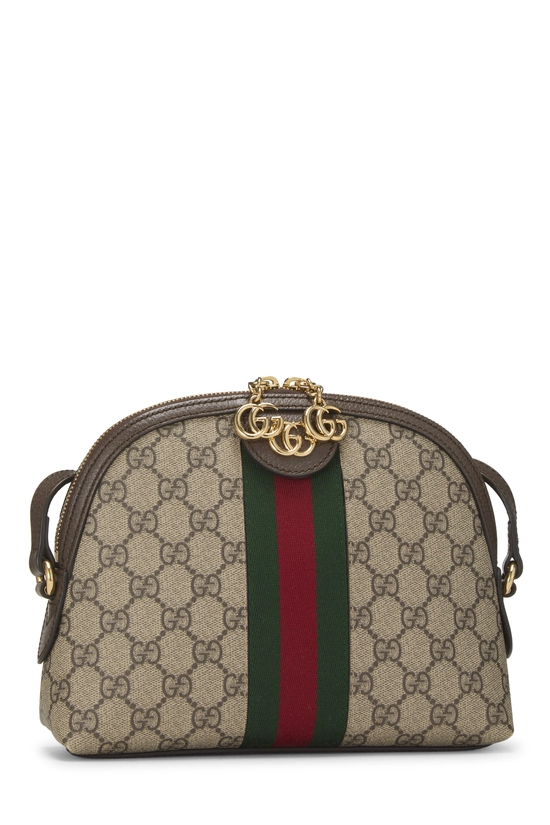 Brown GG Supreme Ophidia Dome Shoulder Bag Small, , large image number 1