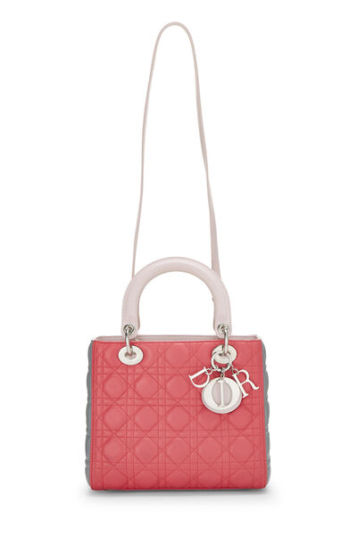 Multicolor Cannage Quilted Lambskin Lady Dior Medium, , large