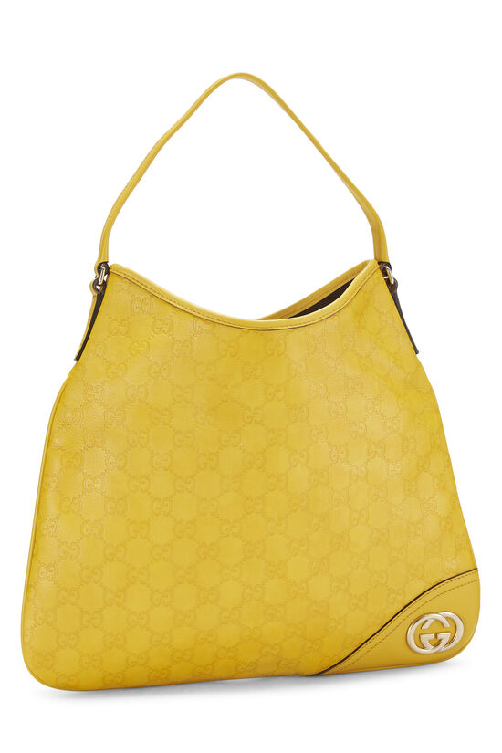 Yelllow Guccissima Leather Britt Hobo , , large image number 1