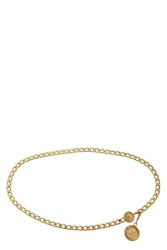Gold 'CC' Chain Belt, , large image number 0