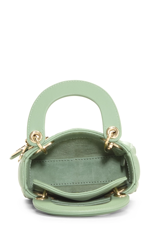 Green Lambskin Lady Dior Micro, , large image number 5
