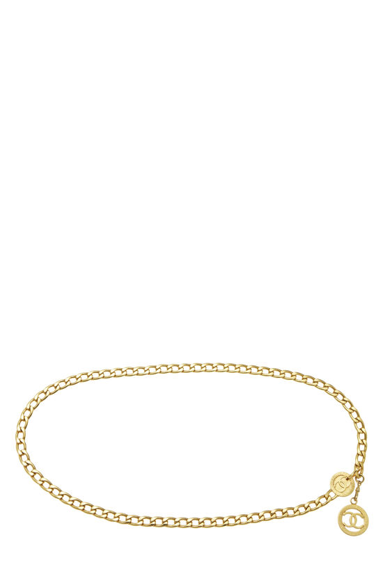Gold 'CC' Chain Belt, , large image number 0