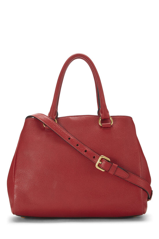 Red Vitello Daino Convertible Tote Small, , large image number 3
