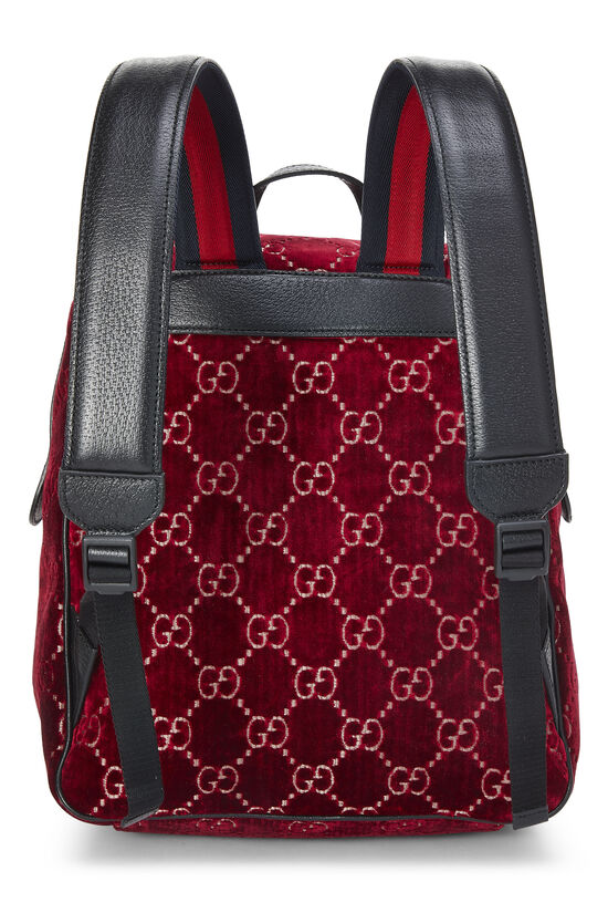 Red GG Velvet Backpack Small, , large image number 5