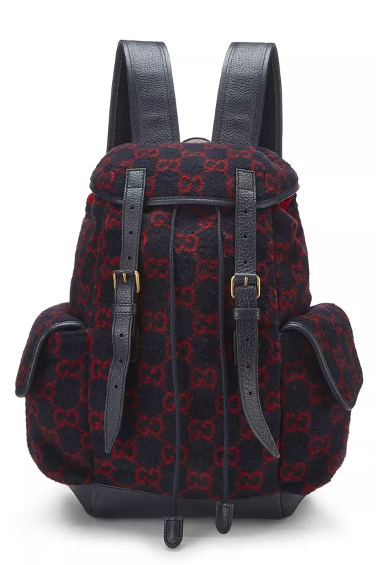 Navy & Red Original GG Wool Backpack, , large image number 0