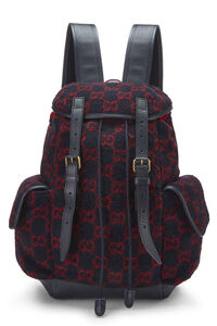 Quilted Burgundy Backpack with Black Accents Pre-Owned Burgundy Quilted Caviar Backpack Large Q6B04G0F15001 main image 4