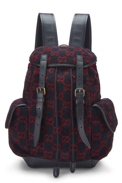 Navy & Red Original GG Wool Backpack