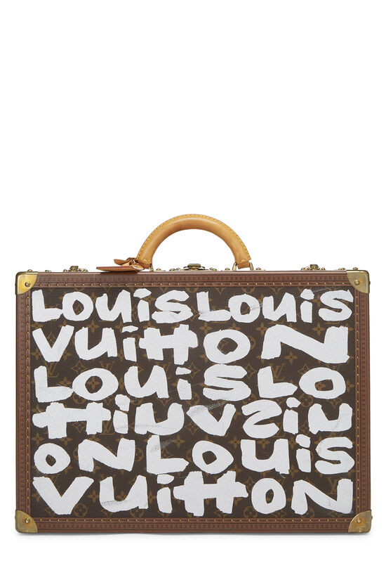 Louis Vuitton Limited Edition White Monogram Graffiti Canvas
