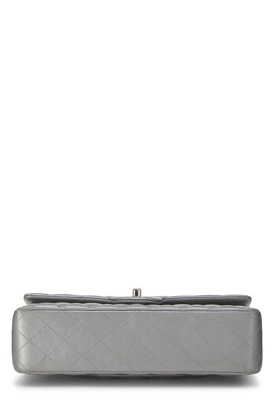 Silver Quilted Lambskin Classic Double Flap Medium, , large image number 4