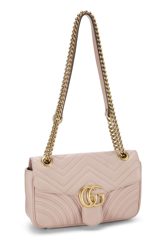 Pink Leather GG Marmont Shoulder Bag Small, , large image number 1