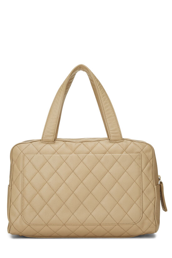 Beige Quilted Caviar Boston Small, , large image number 3