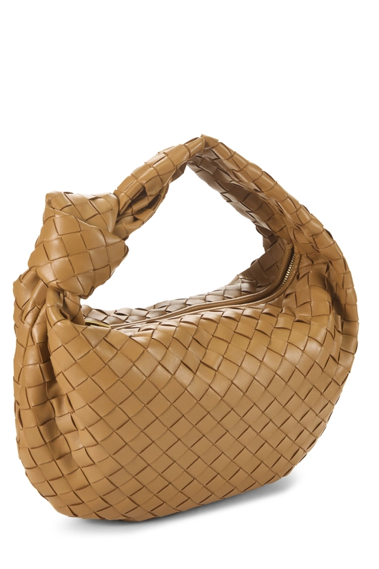 Brown Intrecciato Leather Teen Jodie, , large image number 1