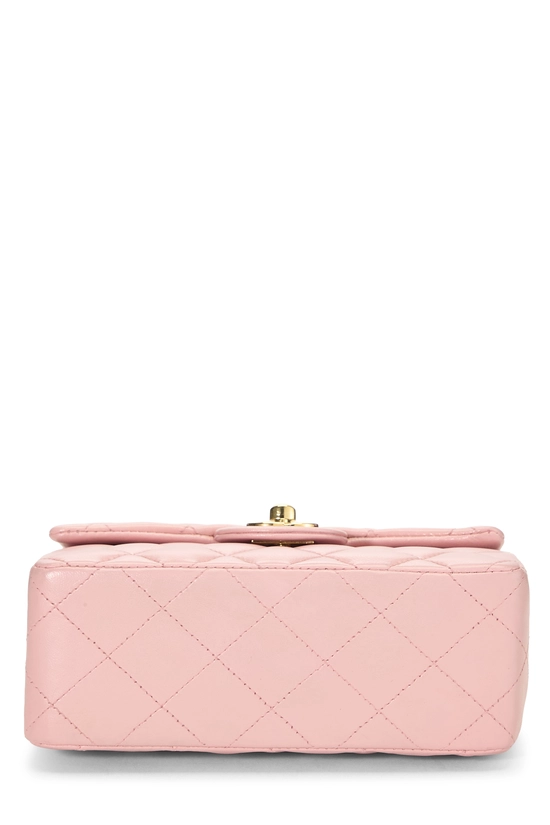 Pink Quilted Lambskin Half Flap Mini, , large image number 4