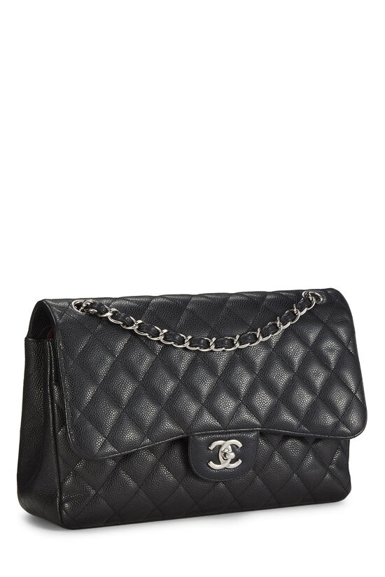 Black Quilted Caviar New Classic Double Flap Jumbo, , large image number 2