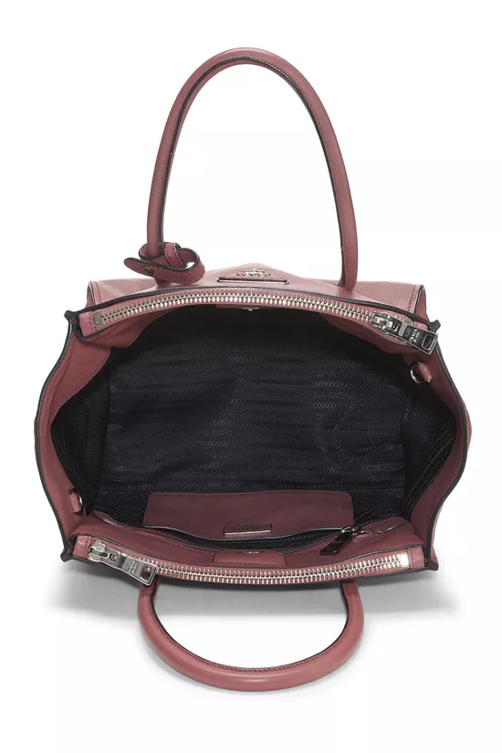 Pink Vitello Daino Trapeze Tote, , large image number 5