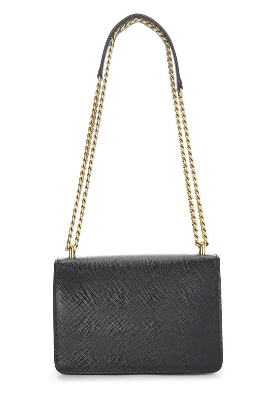 Black Saffiano Leather Envelope Shoulder Bag, , large image number 3