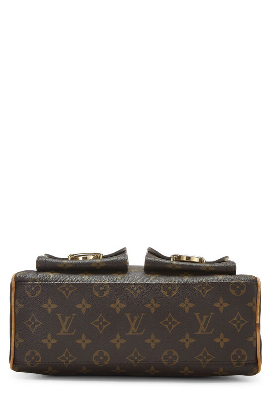 Louis Vuitton Brown Monogram Canvas Leather Manhattan Bag