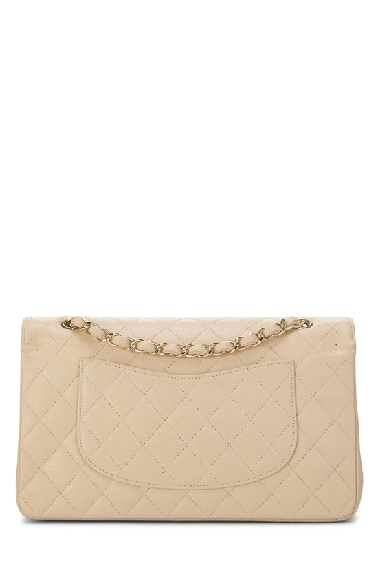 Beige Quilted Caviar Classic Double Flap Medium, , large image number 3