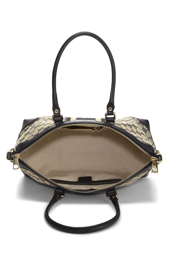 Navy GG Canvas Vintage Web Convertible Tote, , large image number 5