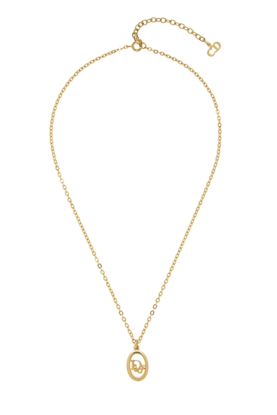 Gold Oval Logo Necklace